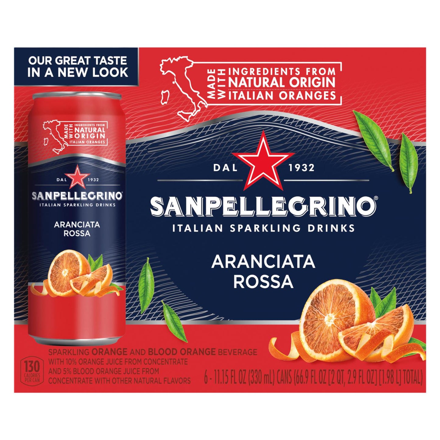 San Pellegrino - Bebida espumosa Aranciata Rossa - Caja de 4-6/11.15z