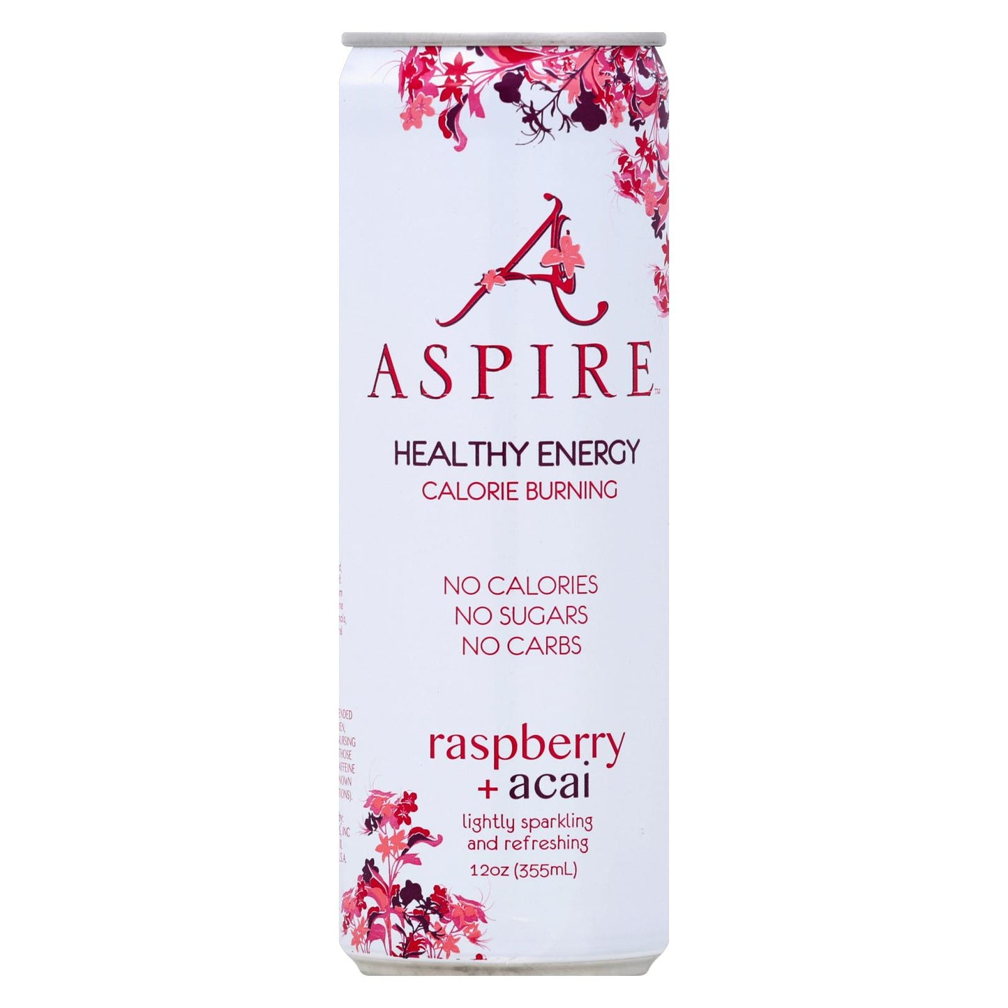 Aspire Healthy Energy - Frambuesa espumosa con açai - Caja de 12 - 12 oz