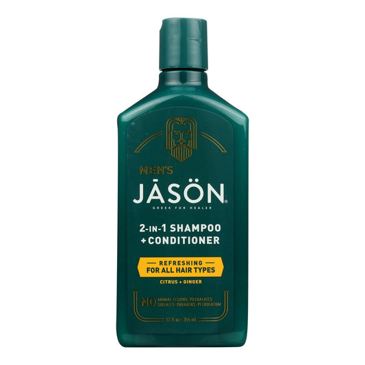 Jason Natural Products - Champú y acondicionador refrescante 2 en 1 - 1 unidad - 12 oz