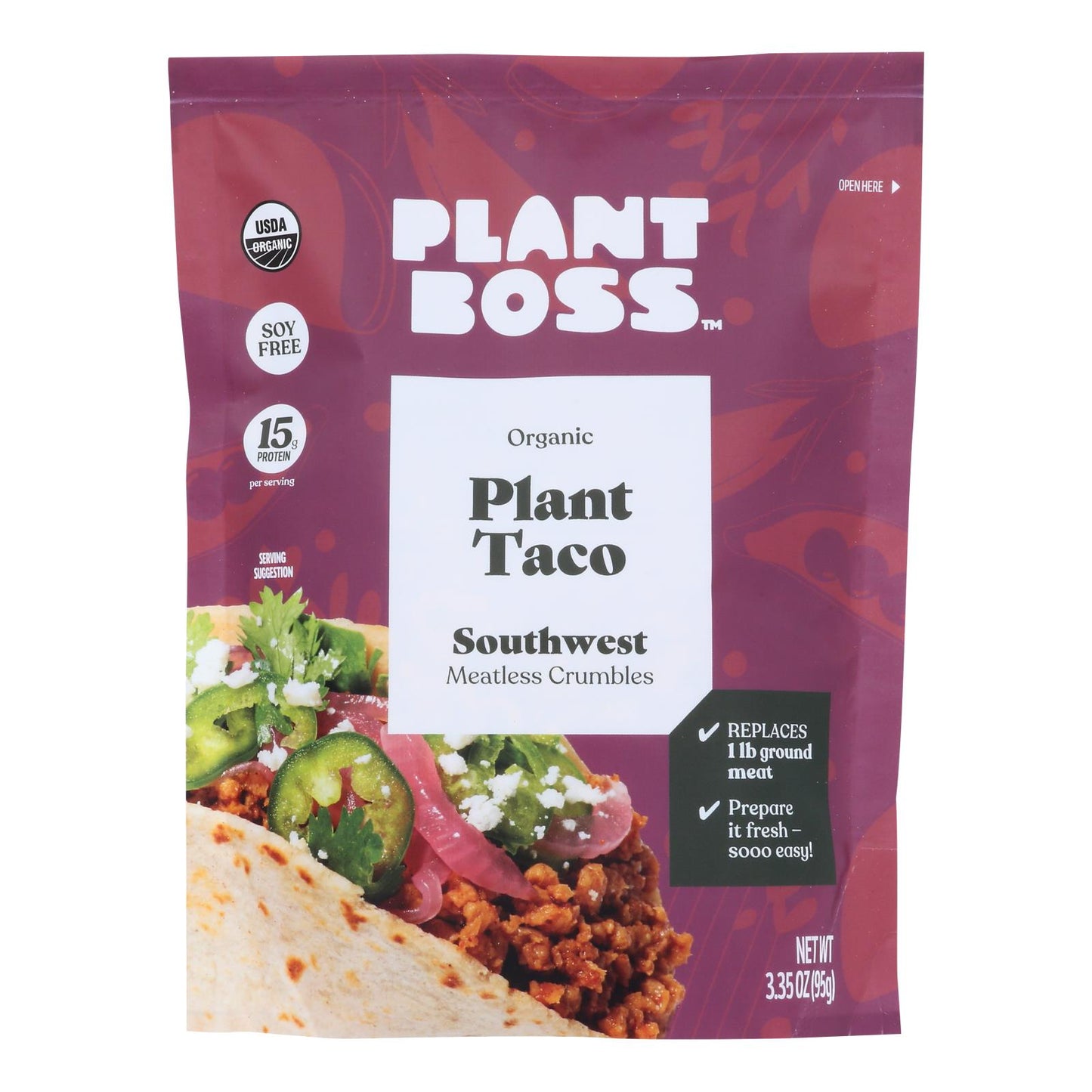 Plant Boss - Mtless Crumble Swst Tco - Caja de 6 - 3,35 oz