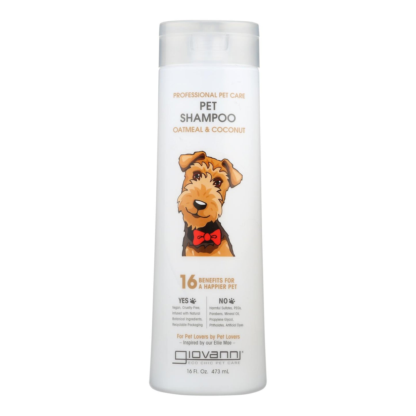 Productos para el cuidado del cabello Giovanni - Champú para mascotas con avena y coco - 1 unidad - 16 oz