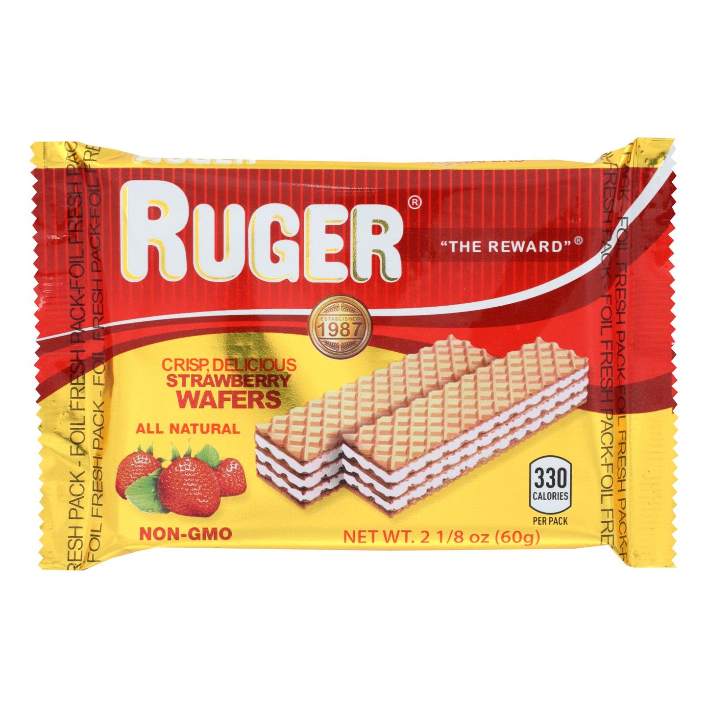 Ruger Wafers, Strawberry  - Case Of 12 - 2.125 Oz