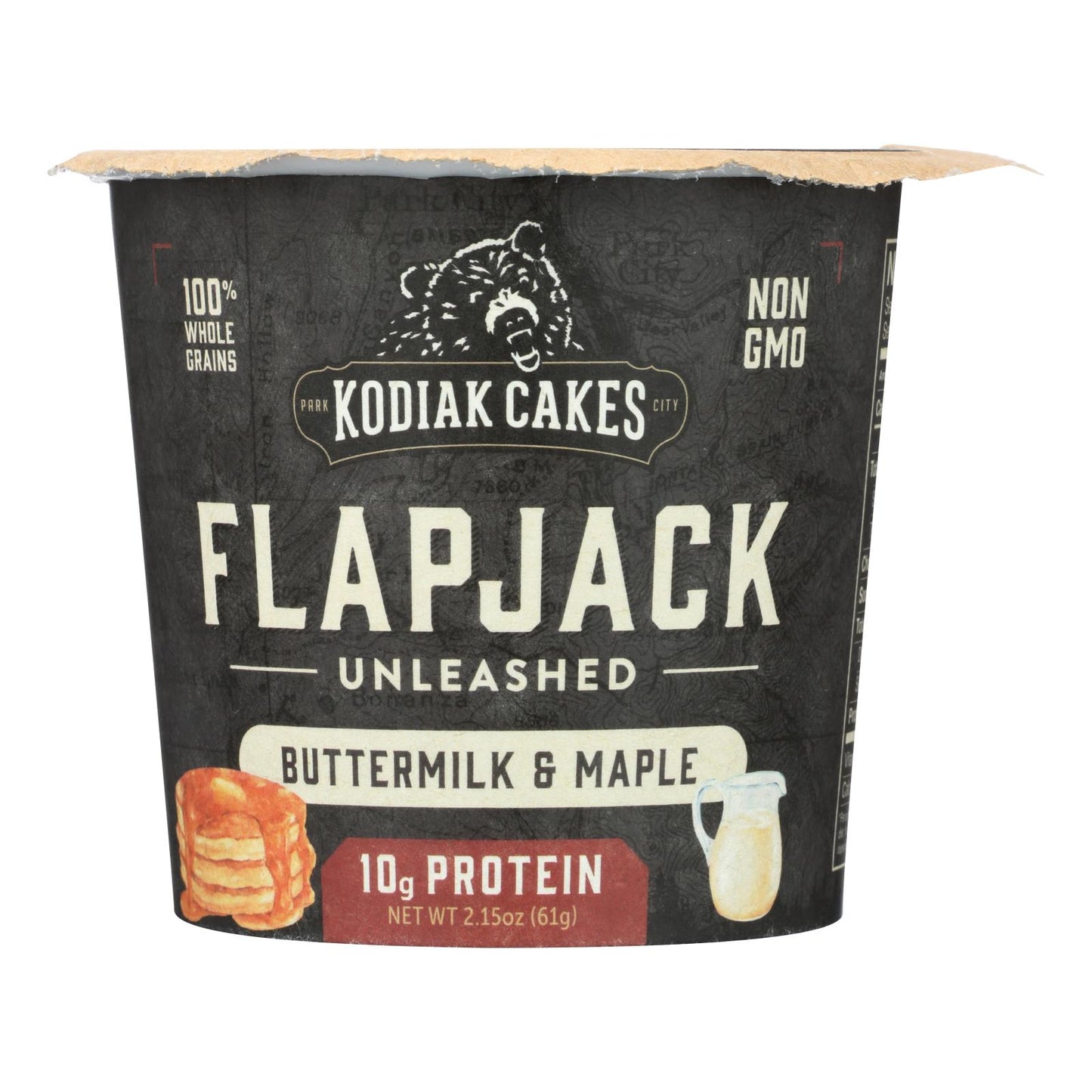 Tortas Kodiak - Flapjack para llevar - Sabor a arce y suero de leche - Caja de 12 - 2,15 oz