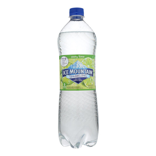 Ice Mountain - Agua con gas - Lima picante - Caja de 12 - 33,8 fl oz.