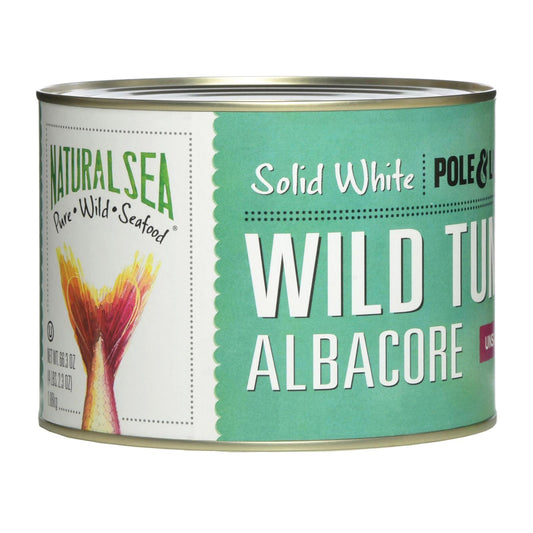 Atún albacre salvaje sin sal Natural Sea - Caja de 6 - 66,3 oz