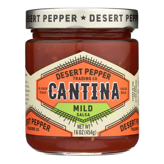 Salsa Cantina de Desert Pepper Trading, suave, caja de 6, 16 oz