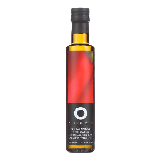 Aceite De Oliva Jalapeño Y Ajo Fresco - Caja De 6 - 8.5 Fz