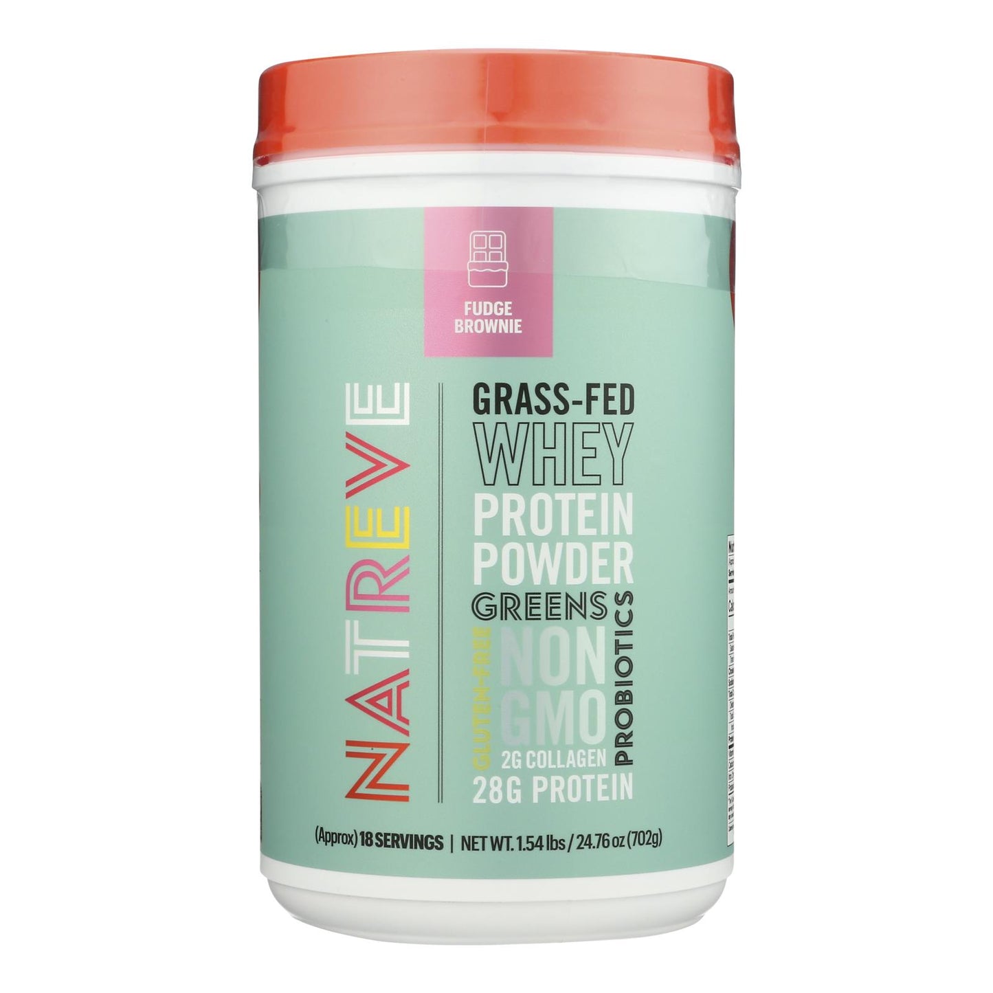 Natreve - Proteína en polvo Fdg Brownie Whey - Caja de 4 - 23,8 oz