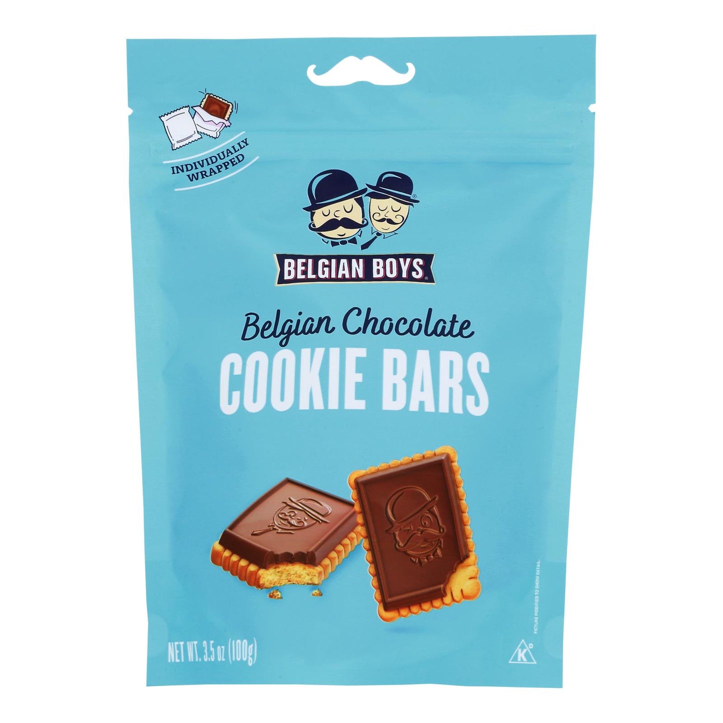 Belgian Boys - Galletas de chocolate y chocolate con sabor a barra - Caja de 6 - 3,5 oz