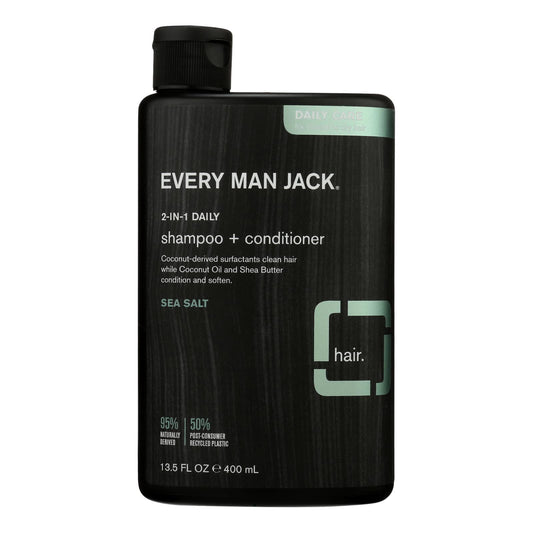 Every Man Jack - Champú y acondicionador 2 en 1 con sal marina - 1 unidad - 13,5 oz