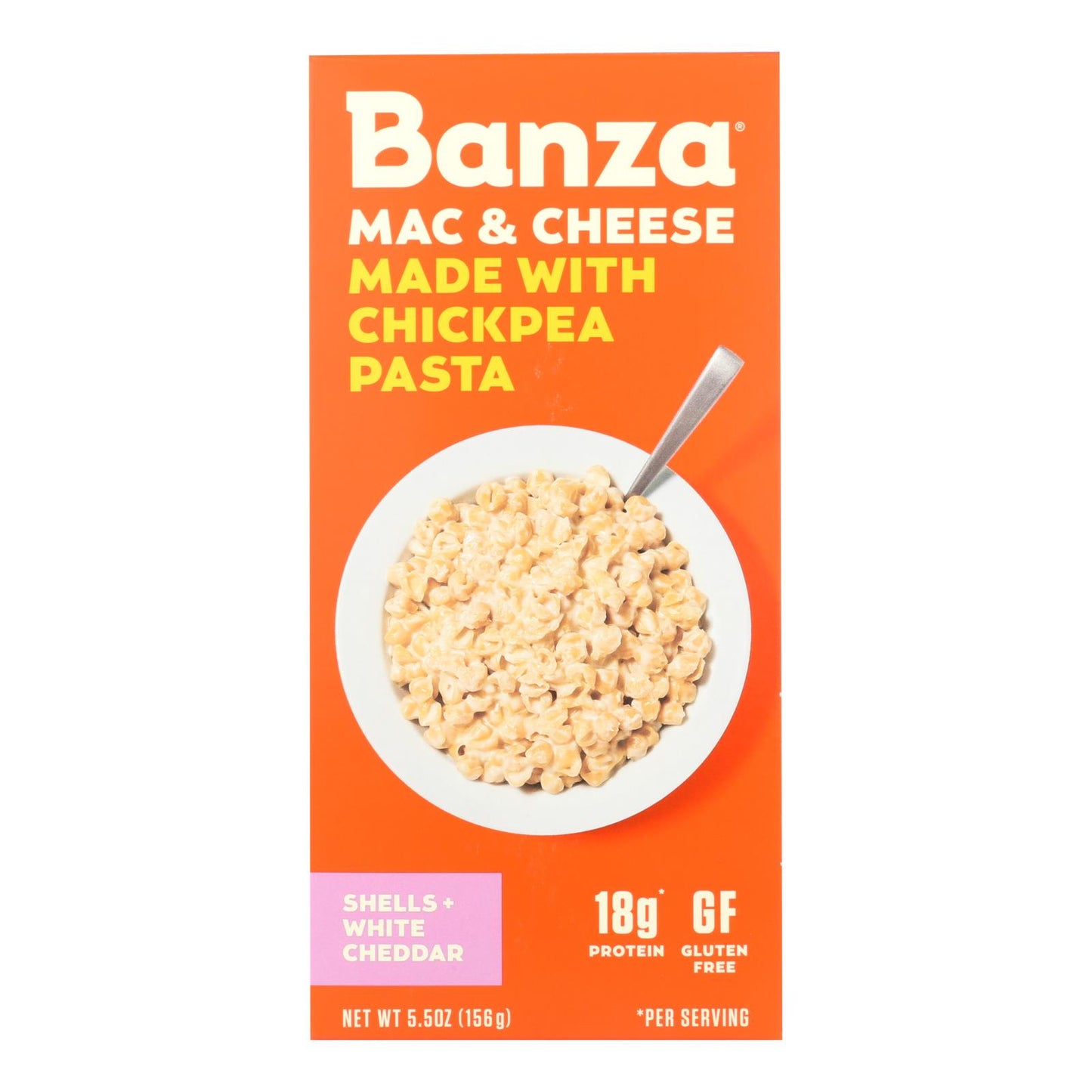 Banza - Chckpea Psta Wht Ched Shl - Caja De 6-5.5 Oz