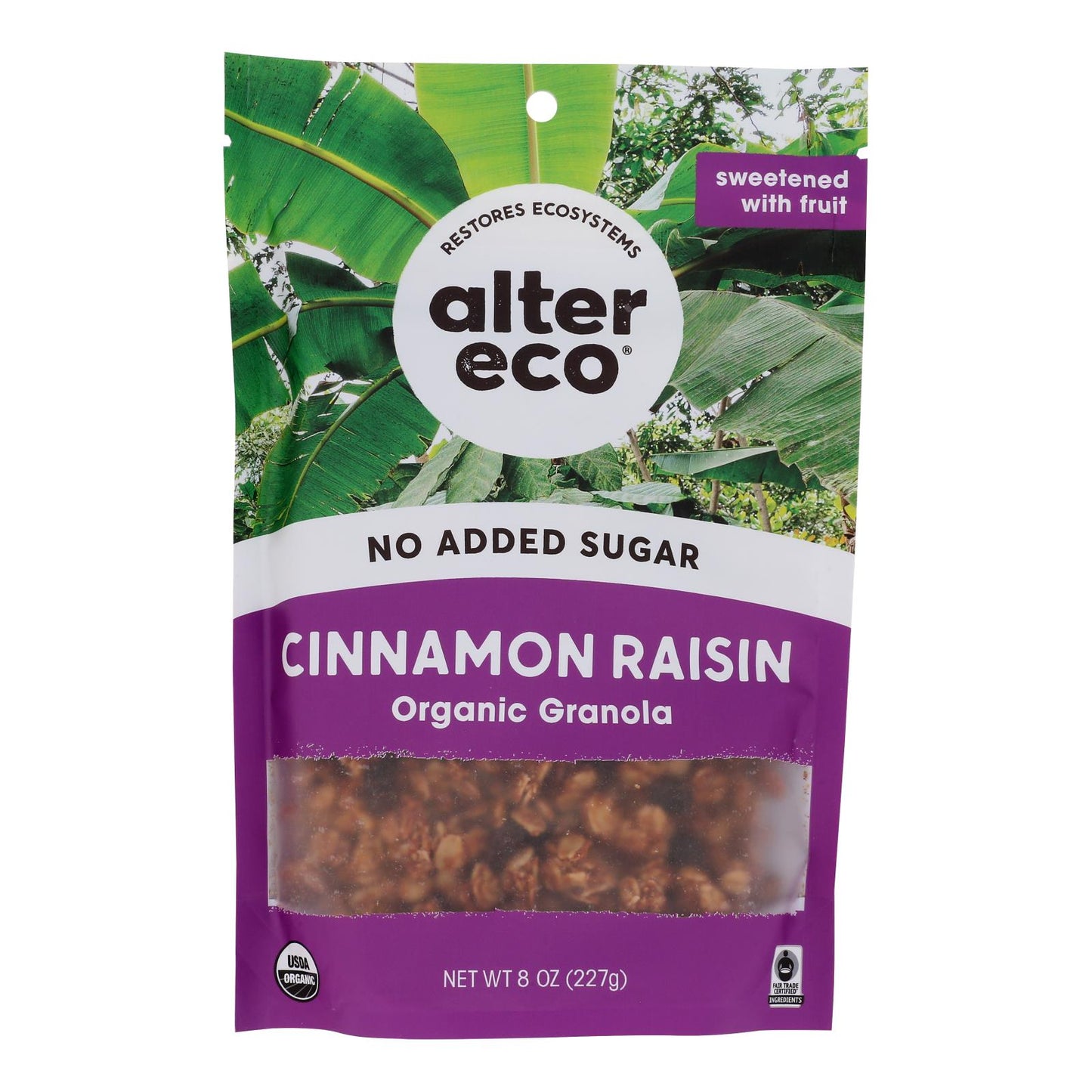 Alter Eco - Granola con canela y pasas - Caja de 6-8 oz