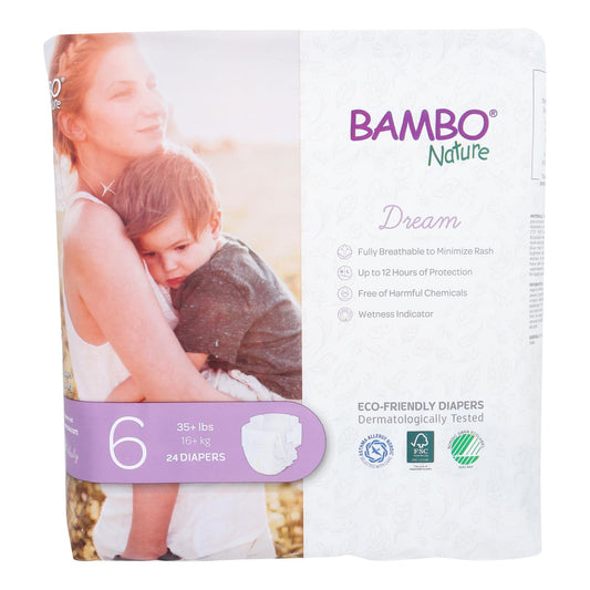 Bambo Nature - Pañal talla 6 - Caja de 6 - 24 unidades