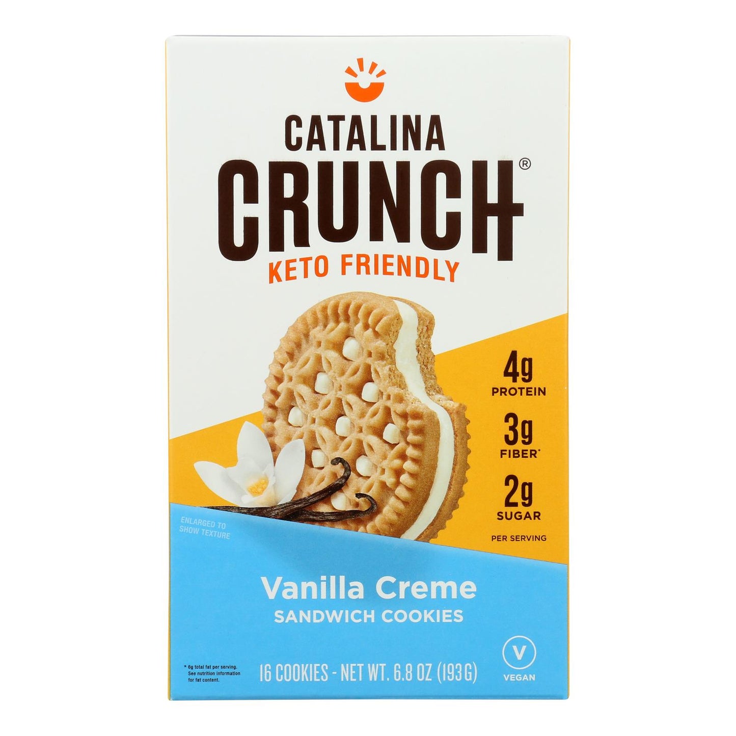 Catalina Crunch - Galletas tipo sándwich de vainilla - Caja de 6 - 6,8 oz