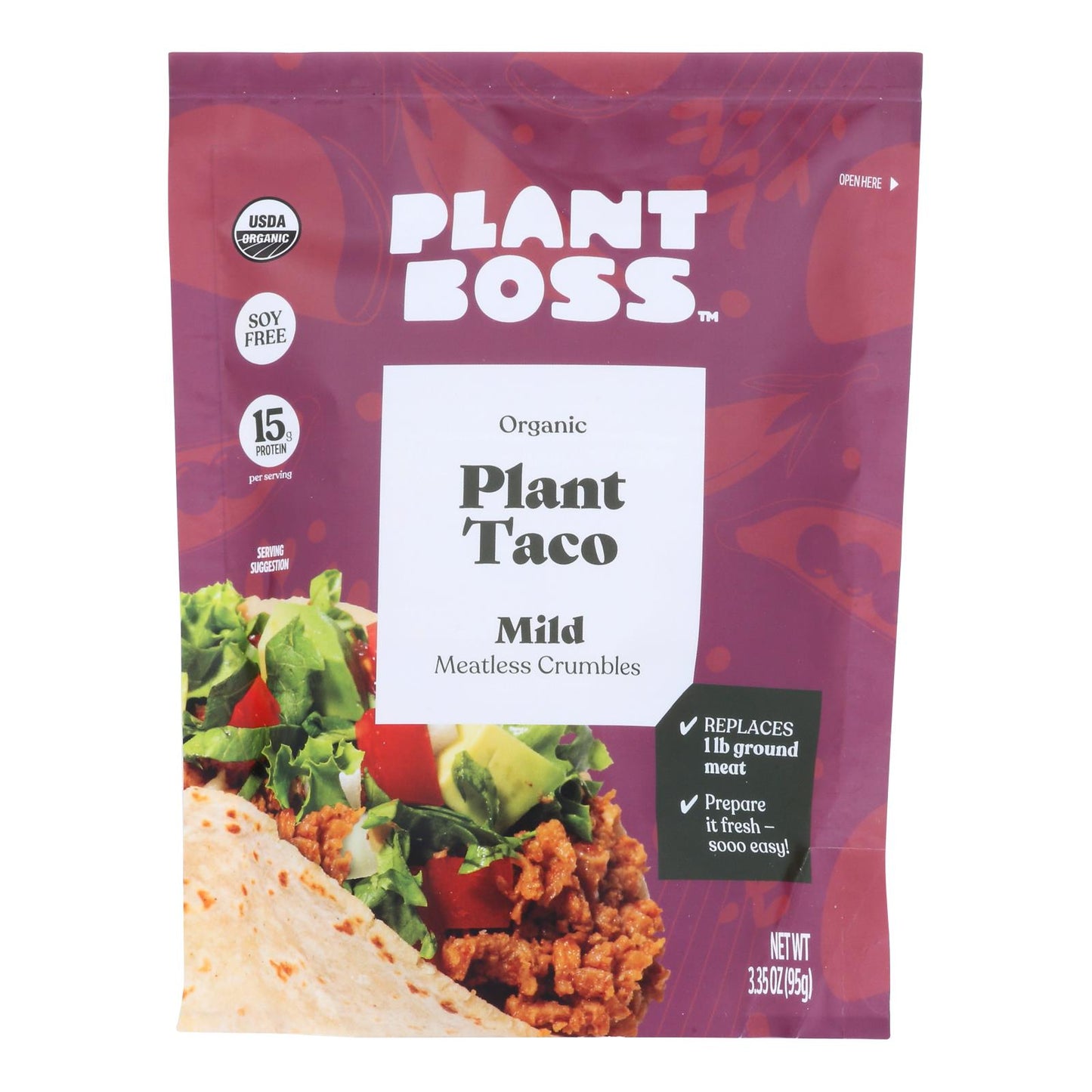 Plant Boss - Tacos Mld Crumble sin gluten - Caja de 6 - 3,35 oz