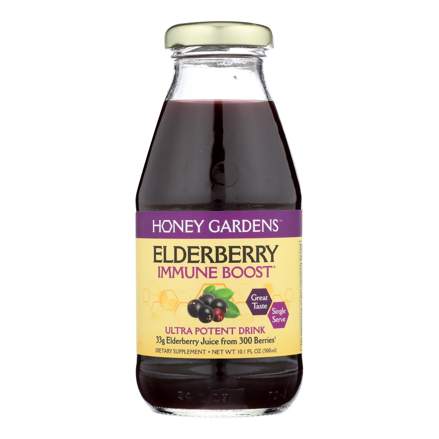 Honey Gardens - Elderbry Immune Boost Dark - Caja de 4 - 10,1 oz