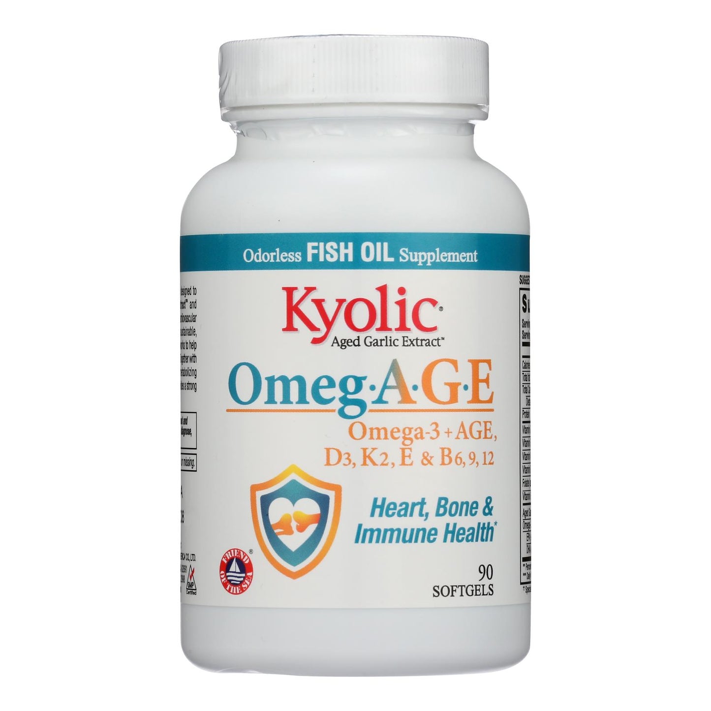 Kyolic - Omeg.age 鱼油补充剂 - 1 份 - 90 粒