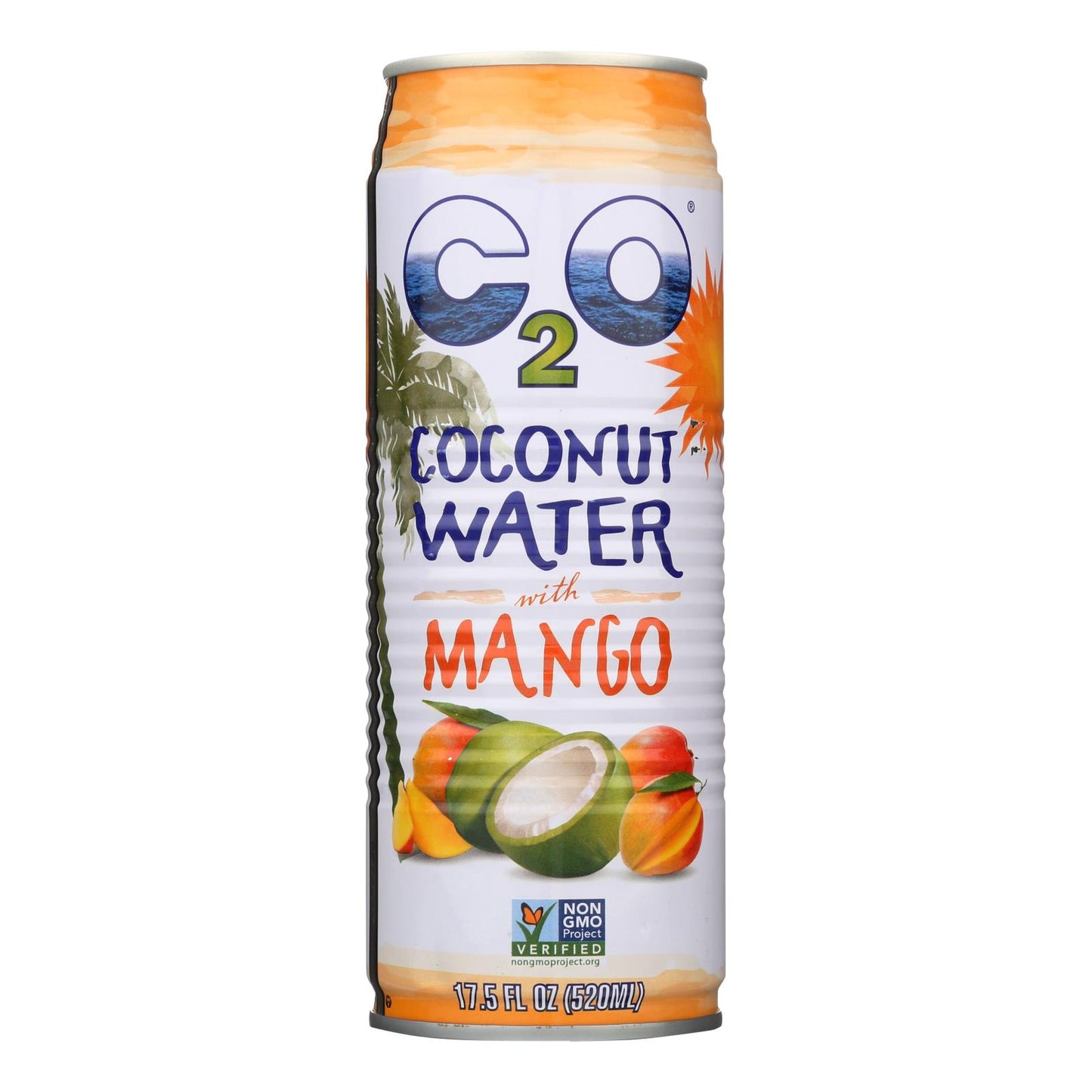 C2o - Agua de coco pura - Mango - Caja de 12 - 17.5 Fl Oz.