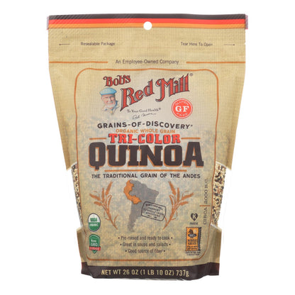 Quinoa tricolor de grano entero orgánica de Bob's Red Mill - Caja de 4 - 26 oz