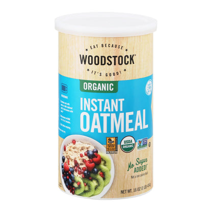 Woodstock Organic Instant Oatmeal - Case Of 12 - 16 Oz