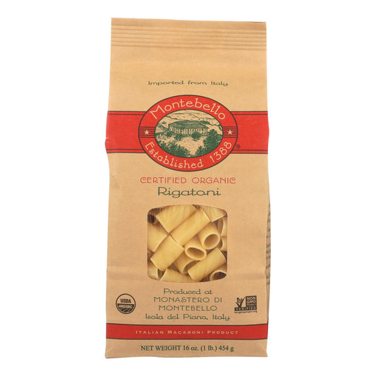 Montebello Organic Pasta - Rigatoni - Case Of 12 - 1 Lb.