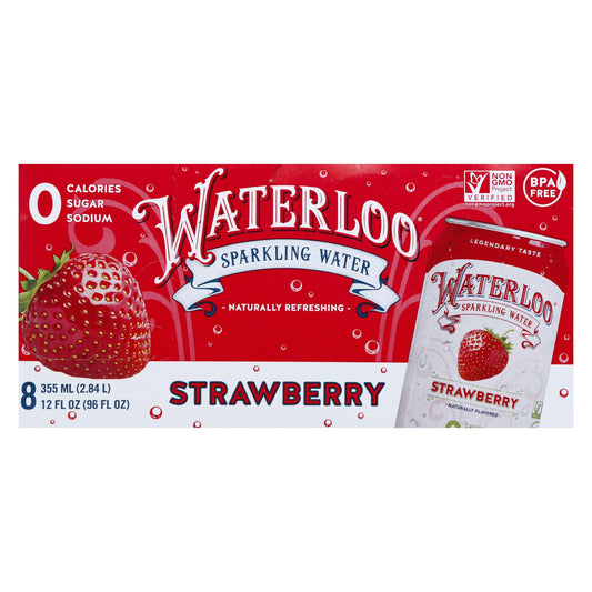 Waterloo - Water Spk Fresa - Caja de 3 - 8/12 oz