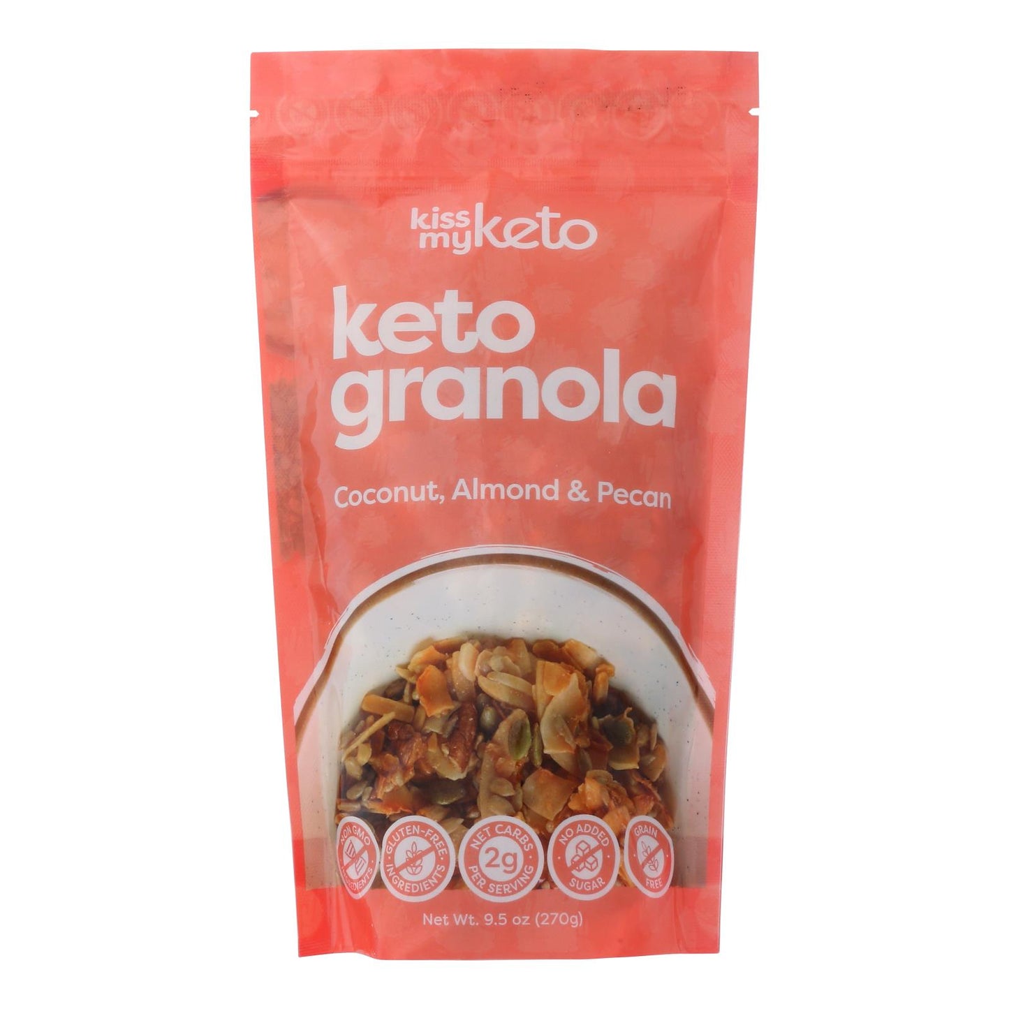 Kiss My Keto - Keto Gran Coconut Alm&amp;Pecan - Caja de 6 - 9.5 oz