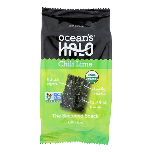 Ocean's Halo - Snack de marisco con chile y limón - Caja de 12 - 0,14 oz