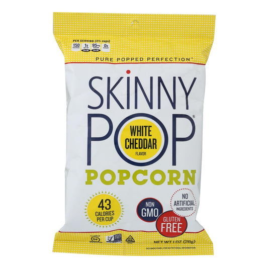 Skinnypop 爆米花 Skinny Snack 口味爆米花 白切达干酪 - 12 盒装 - 1 盎司