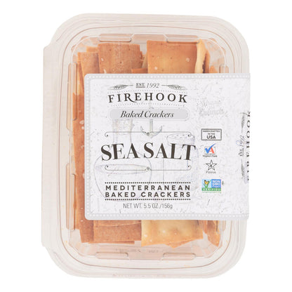 Firehook - Galletas saladas con sal marina - Caja de 8 - 5,5 oz