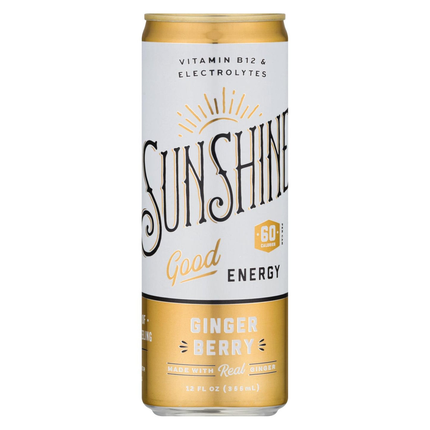 Sunshine Beverages - Refresco de jengibre y bayas - Caja de 12 - 12 Fz