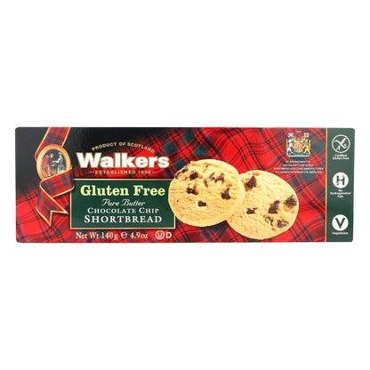 Galletas Walkers Shortbread con chispas de chocolate, caja de 6, 4,9 oz.