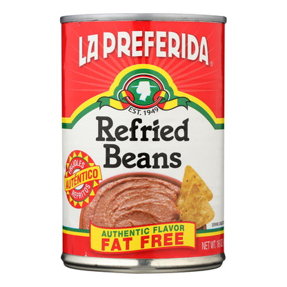 Frijoles Refritos La Preferida - Sin Grasa - Caja De 12 - 16 Oz