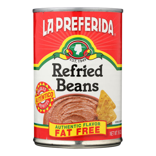 Frijoles Refritos La Preferida - Sin Grasa - Caja De 12 - 16 Oz