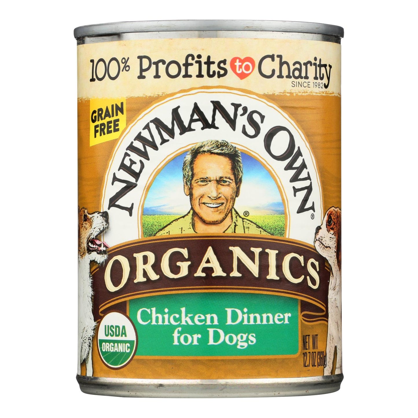 Cena de pollo sin cereales Newman's Own Organics - Orgánica - Caja de 12 - 12,7 oz.
