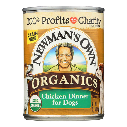 Cena de pollo sin cereales Newman's Own Organics - Orgánica - Caja de 12 - 12,7 oz.