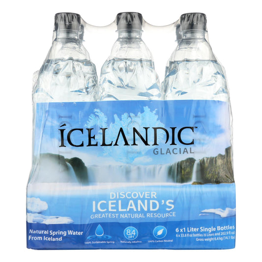 Agua de manantial natural Icelandic Glacial - Caja de 2 - 6/33,8 F