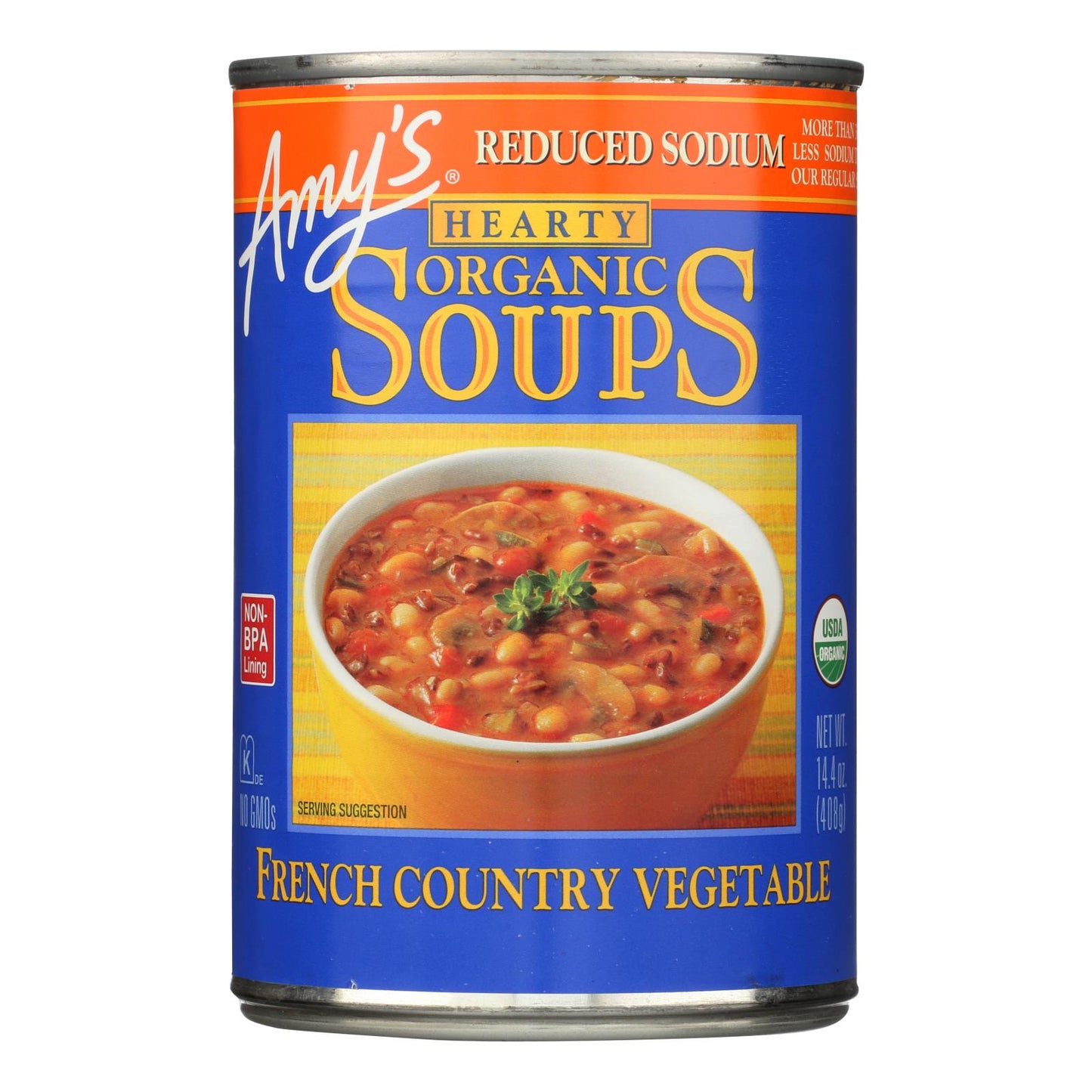 Sopa de verduras francesas abundantes de Amy's - Caja de 12 - 12,4 oz