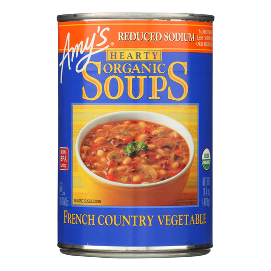 Sopa de verduras francesas abundantes de Amy's - Caja de 12 - 12,4 oz