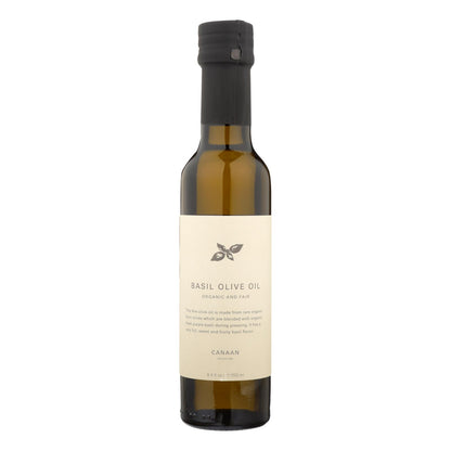 Aceite de oliva con albahaca de Palestina de Canaán - Caja de 6 - 8,4 Fz
