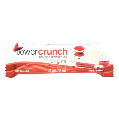 Power Crunch 蛋白质能量棒 红丝绒 - 12 根装 - 1.4 盎司