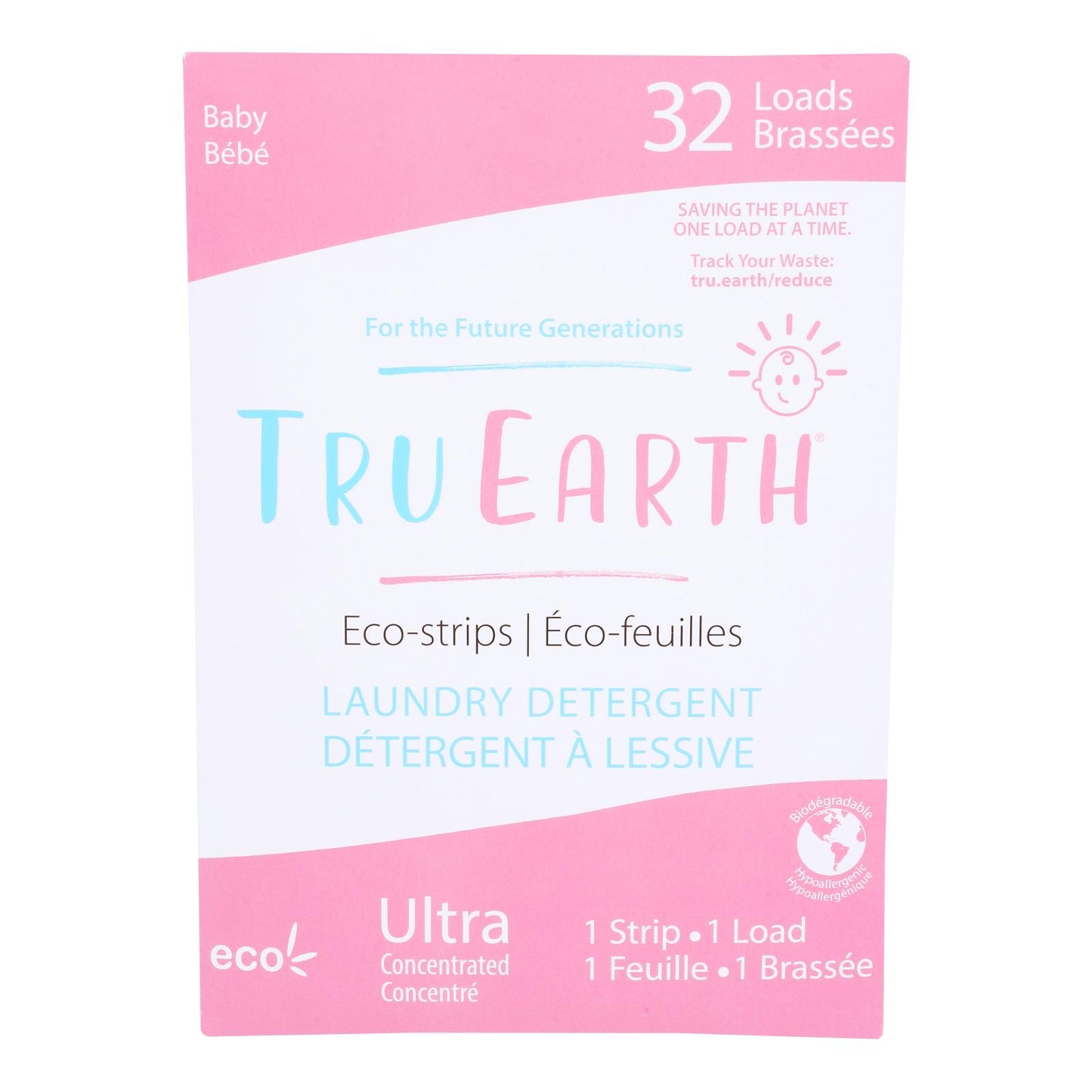 Tru Earth - Detergente ecológico para bebés - Caja de 12 - 32 unidades