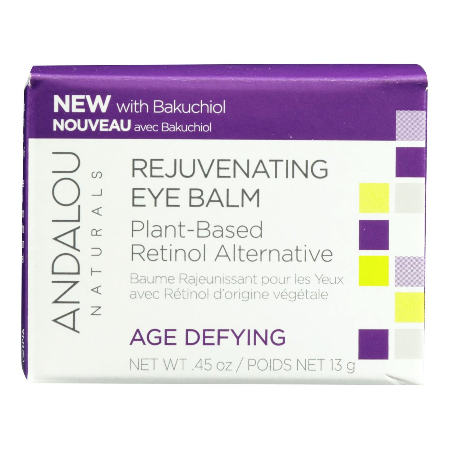 Andalou Naturals - Bálsamo para ojos con retinol y mantequilla de maní Rejuv - 1 unidad - 0,45 oz