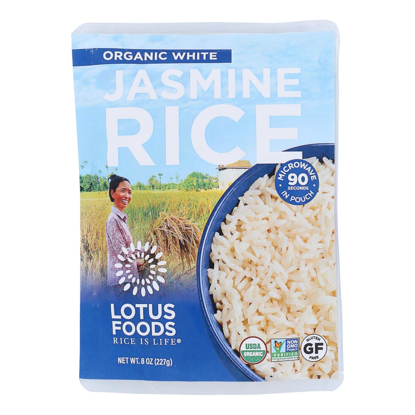 Lotus Foods - Arroz blanco Jas en sobre - Caja de 6-8 oz