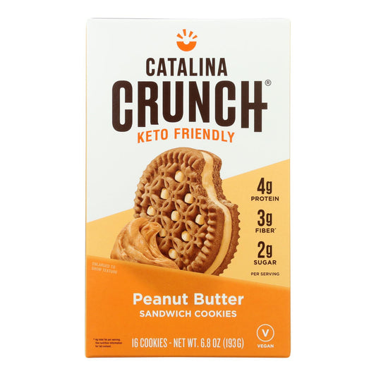 Catalina Crunch - Galletas tipo sándwich con mantequilla de maní - Caja de 6 - 6.8 oz