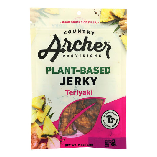 Country Archer - Cecina de teriyaki vegetal Bsd - Caja de 12 de 2 oz