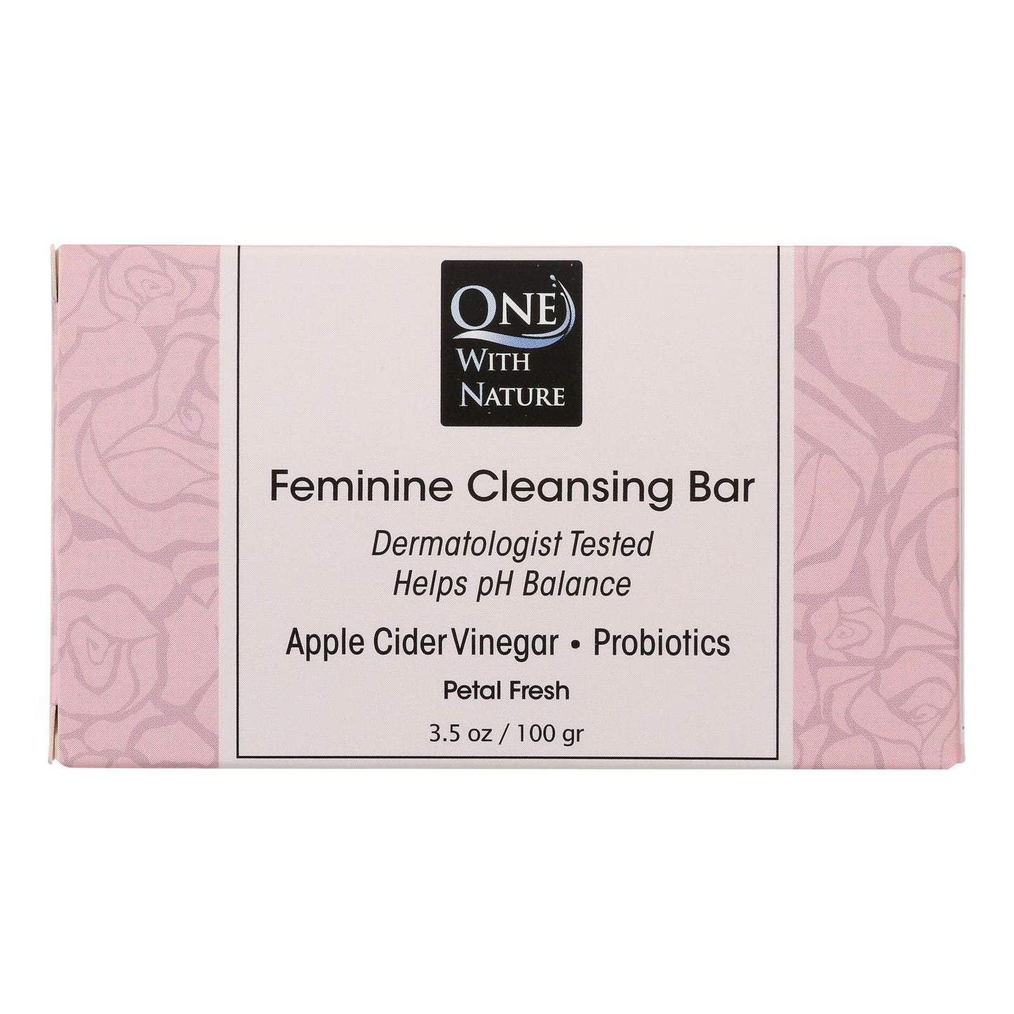 One With Nature - Jabón Feminine Petal Fresh - Caja de 3 - 3.5 oz