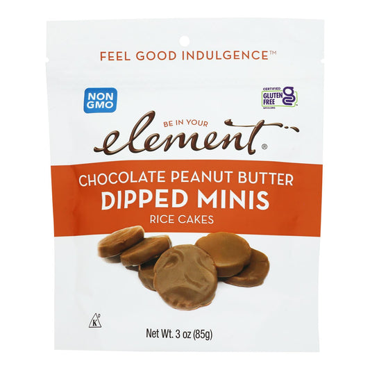 Element - Minitortas de arroz con chocolate y mantequilla de maní - Caja de 8 - 3 oz