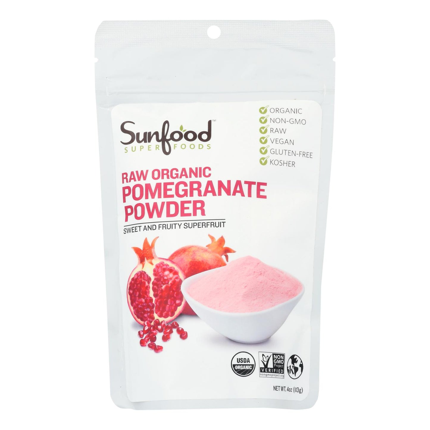 Sunfood - Polvo de granada - 1 unidad - 4 oz