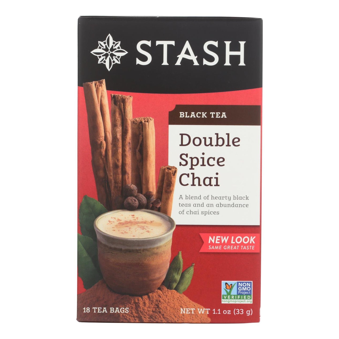 Stash Tea - Té negro Chai con doble especia - Caja de 6 - 18 bolsas